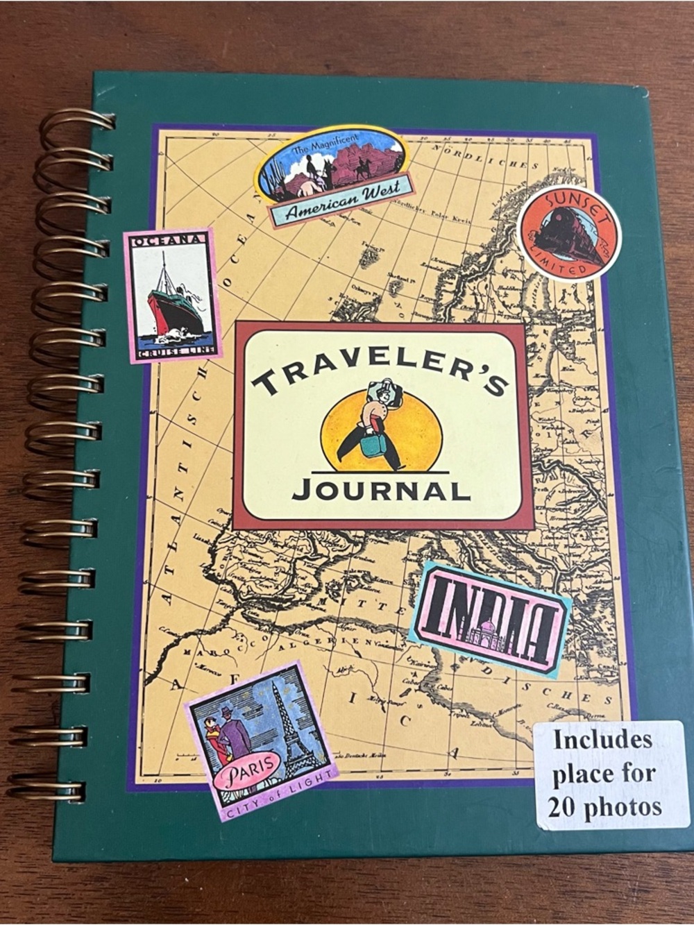NEW Traveler's Journal Spiral Ring Bound Notebook Adventure Wanderlust Gift